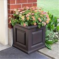 Lawnitator 16 x 16 in. Nantucket Planter - Espresso LA2621817